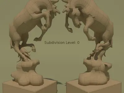 Horse Statuette 2C 3D model