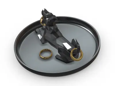 Great Dane ring holder   3D print model