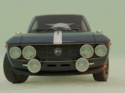 Lancia Fulvia Rallye car 3D model
