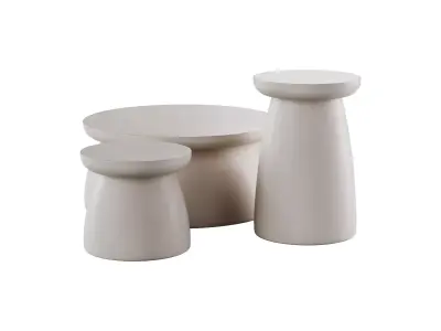 japandi Design Beige Color 3D model