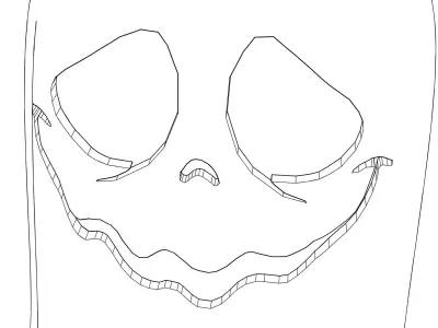 Cute Ghost Cartoon Decoration Free 3D model