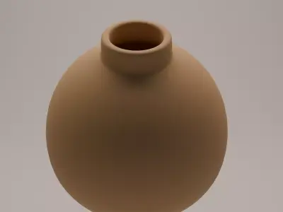 Ceramic Vase Set of 3 Low-poly 3D model