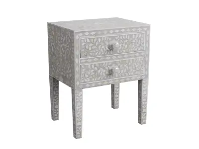 Pearl Bed Side Table Low-poly 3D model
