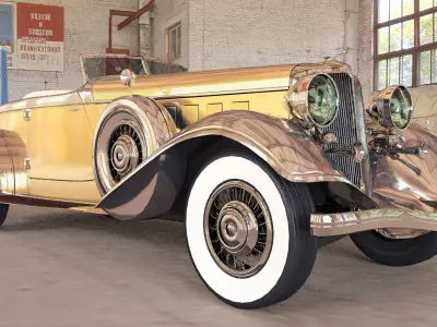 Chrysler Imperial 1932 Low-poly 3D model