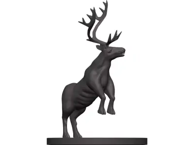 Caribou deer statue 3D model