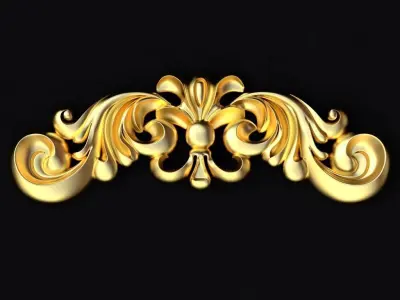 Central decor ornament for furniture 3D model 757