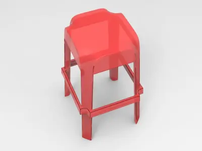 Ruba Bar Stool Low-poly 3D model