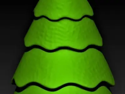 Christmas tree 3D model Free 3D print model