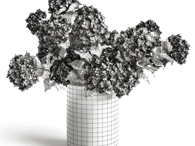 A bouquet of hydrangea 3D model