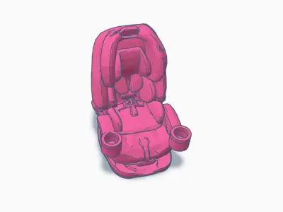 Baby Toddler Car Seat 3D Model  STL FBX OBJ  Digital Download 3D print model