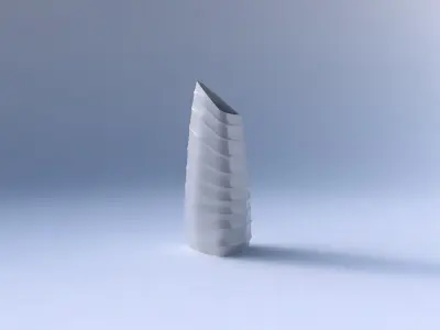 Vase tipped triangle with small horizontal sections 3D print model