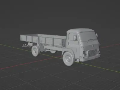 Truck 3D Model - High Poly Low-poly 3D model