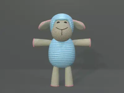 Cartoon Lamb Low-poly 3D model