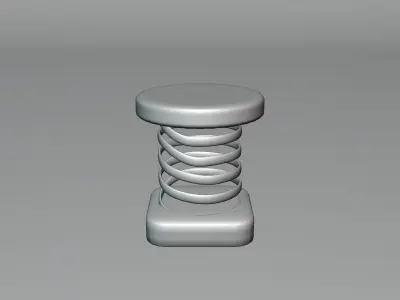 Realistic Trampoline  Low-poly 3D model