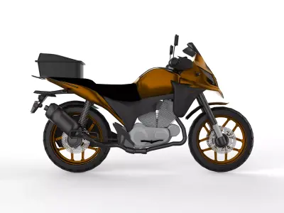 Modern Tracking bike Low-poly 3D model
