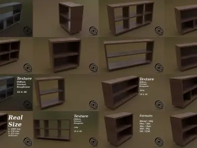 Console Table Set 03 3D Model Collection