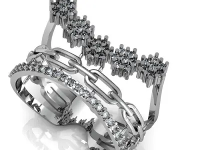 daimond ring 3D print model