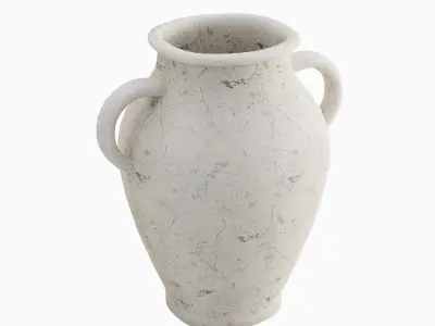 Antique Marble Garden Vase 01 Low-poly 3D model