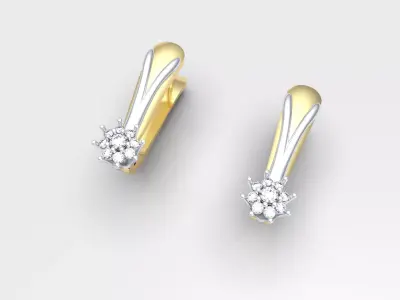 Flower earrings  3D print model