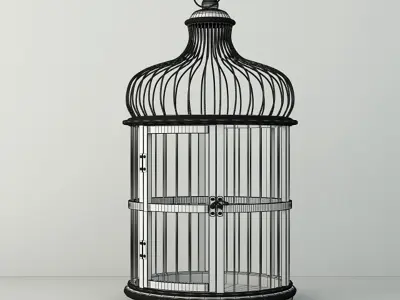 Belen Decorative Cage by ZARA HOME 3D model