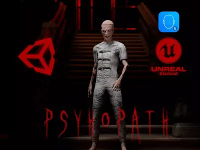 Psyhopath Low-poly 3D model