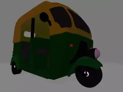AUTO RICKSHAW 3D BY BLENDER Low-poly 3D model