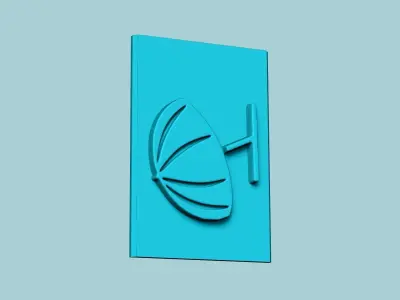 Stamp 37 - Parasol - Fondant Decoration Maker Toy 3D print model