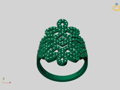Vintage Womens Diamond Ring Women Rings 3dmodels 3D print model 3D print model
