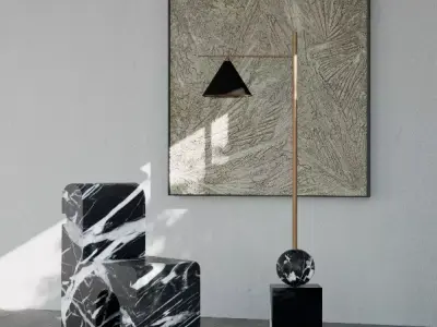 Kelly Wearstler set 3D model Cinema 4D Corona Renderer 3D model