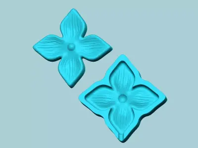 Bouvardia Flower Mold - Artificial EVA Molding 3D print model