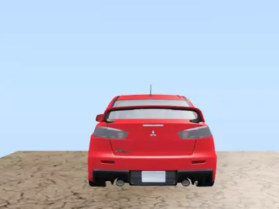 LANCER EVOLUTION 6 BORT Free low-poly 3D model