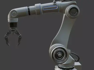 Industrial Robotic Arm 3D Model 3D model