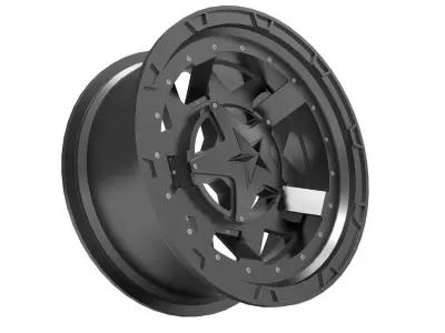 XD Series Rockstar RS3 Wheel  Matte Black Jeep 3D print model