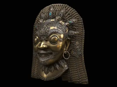 Antique Asian Sculpture PBR Low-poly 3D model
