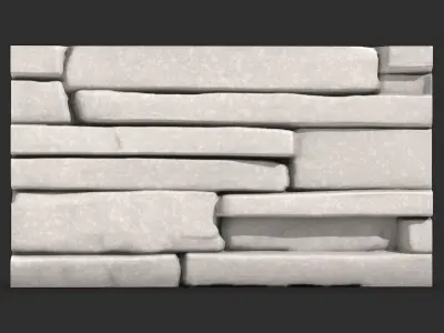 Large Irregular Stone Wall Prop 3D print model