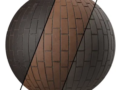 Brick Wall Materials 38- Brick Tiles By Sbsar - Pbr 4k Seamless Texture