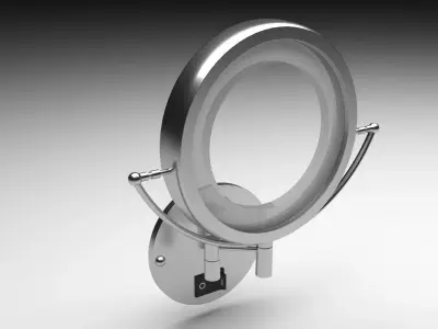 Wall Movable Mirror 3D model