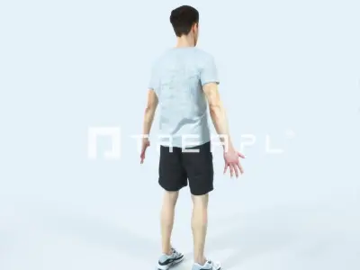 Virtue D Animated Rigged Sports Man Low-poly 3D model