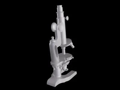 Microscope Low-poly 3D model