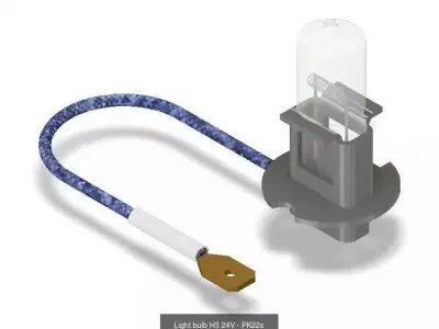 Vehicle light bulb 3D Model Pack