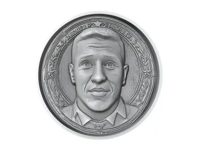 Alexis Sanchez Footballer Medallion 3D print model