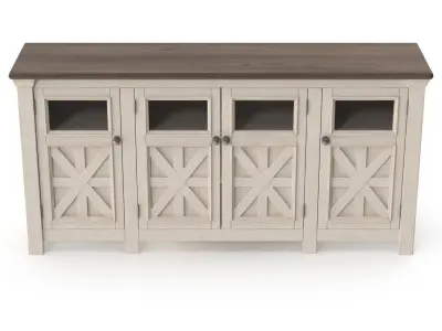 Tv Stand - 4 doors Low-poly 3D model