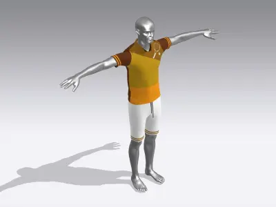  Tennis Player Uniform Low-poly 3D model
