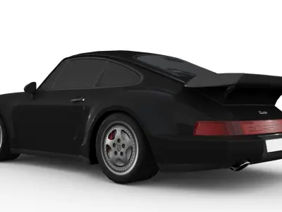 Porsche 911 964 Turbo 1993 Low-poly 3D model
