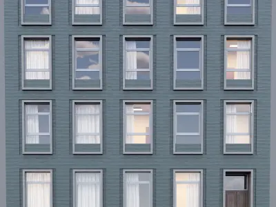 Modern building fasade 2 3D model