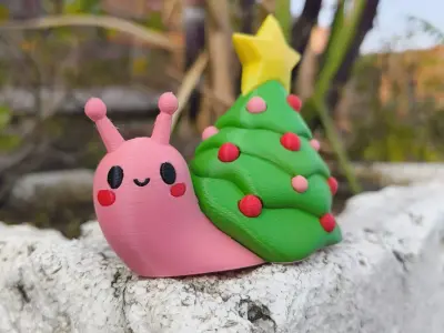 Christmas Special - Cute little Snail  Xmas Tree  3D print model