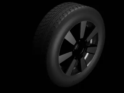ROLLS ROYCE CULLINAN TIRES Low-poly 3D model