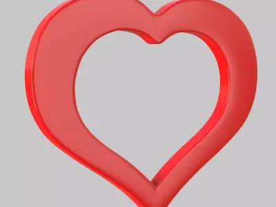 Heart icon v 10 3D model