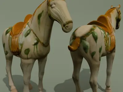 Horse Statuette N 3D model