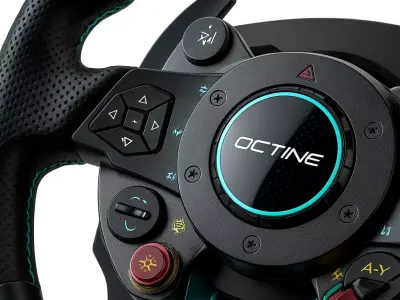 Driving Force Racing Wheel Low-poly 3D model